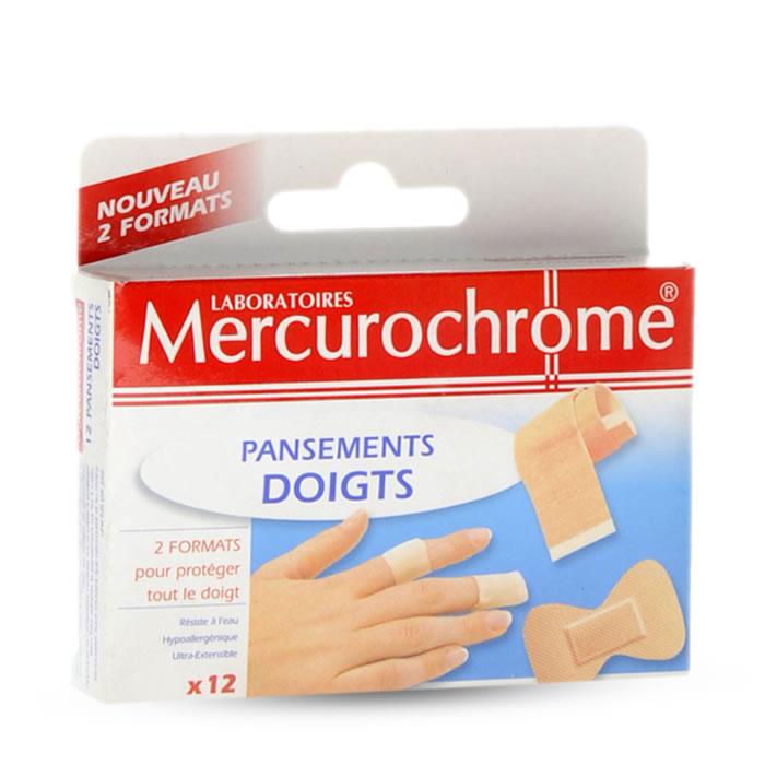 MERCUROCHROME Pansements bout du doigt imperméable et microaéré