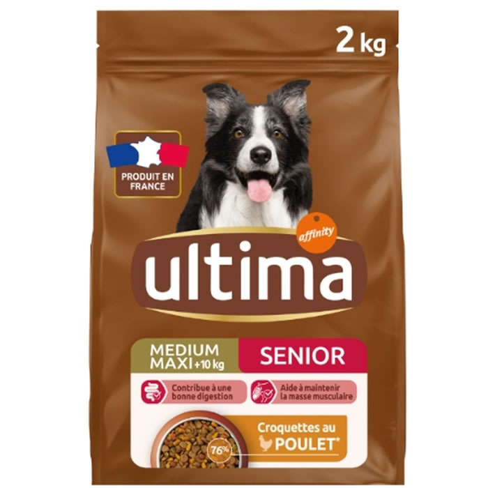 ULTIMA Senior Croquettes au poulet et céréales pour chien senoir