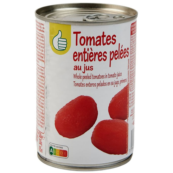 AUCHAN Essentiel Tomates entières pelées