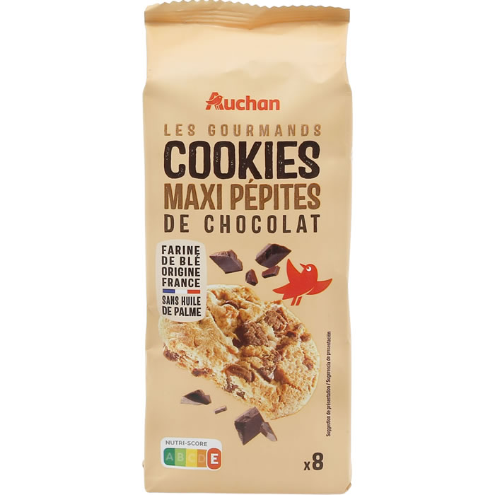 AUCHAN Cookies aux pépites de chocolat