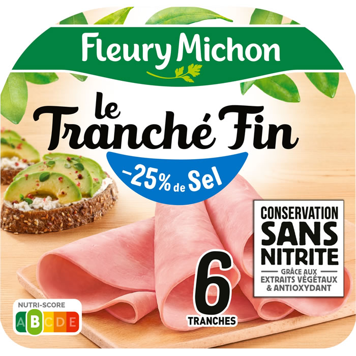FLEURY MICHON Le Tranché Fin Dégustation Jambon -25% de sel  sans nitrite