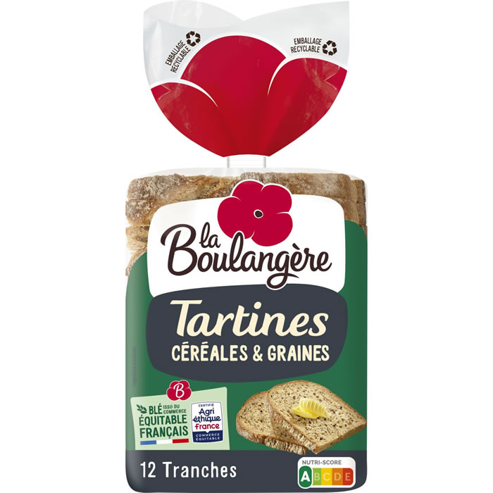 LA BOULANGERE Tartines aux céréales et graines