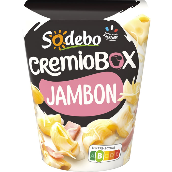 SODEBO Cremio Box Pâtes au jambon, crème et emmental