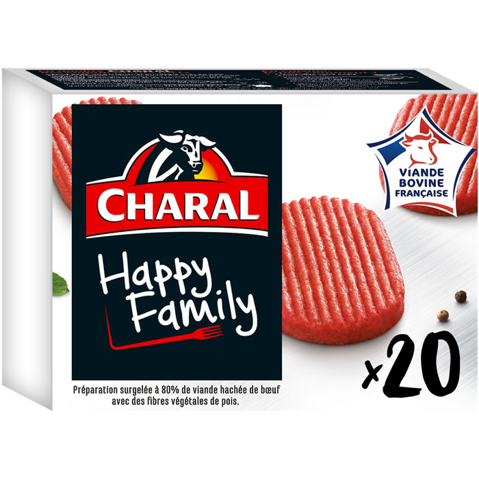 CHARAL Happy Family Hachés de bœuf 15% M.G
