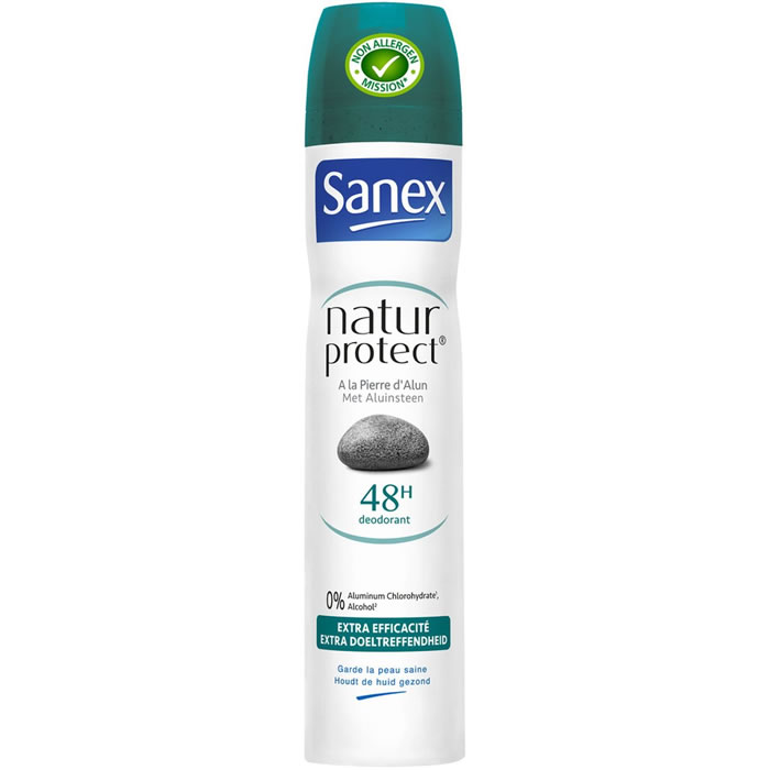 SANEX Natur Protect Déodorant spray à la pierre d'alun 48h