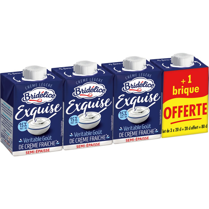 BRIDELICE Crème légère semi-épaisse 15% M.G