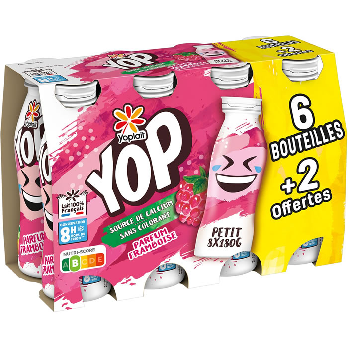 YOPLAIT Yop Yaourts à boire à la framboise