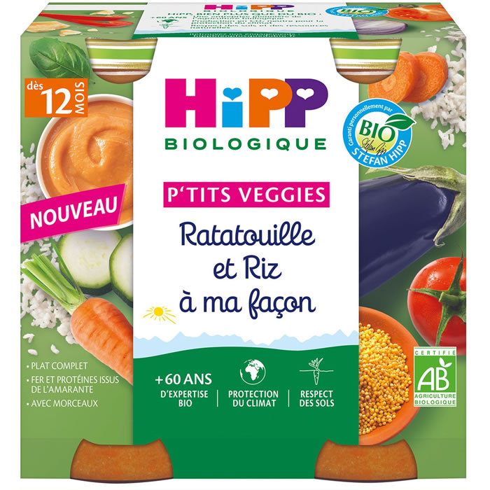 HIPP P'tit Veggies Ratatouille et riz bio dès 12 mois