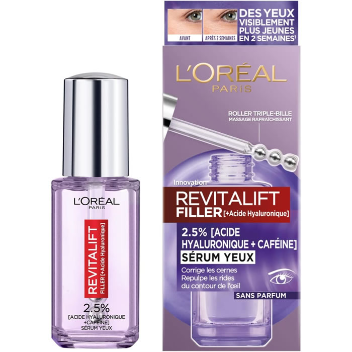 L'OREAL Revitalift Filler Sérum yeux à l'acide hyaluronique et caféine