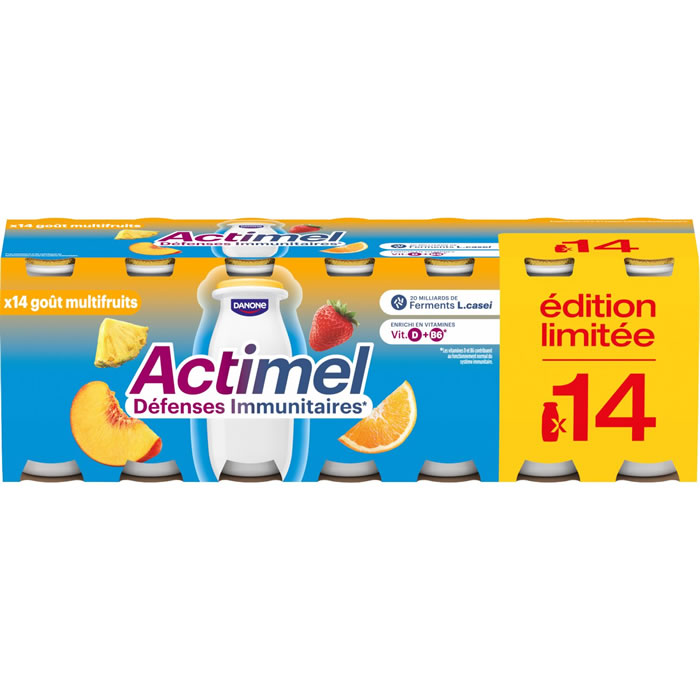 ACTIMEL Yaourt à boire au lait fermenté multifruits