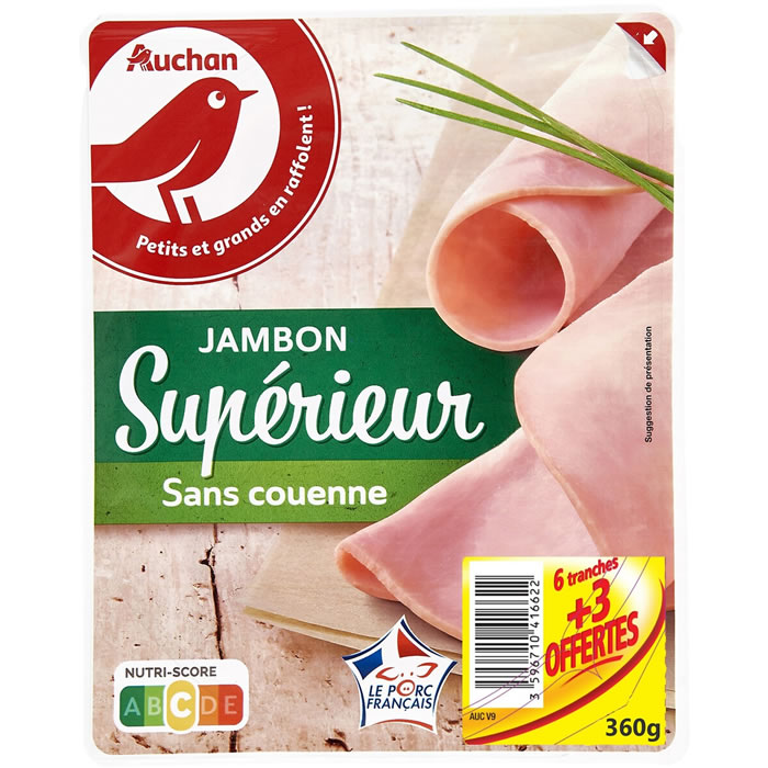 AUCHAN Jambon supérieur