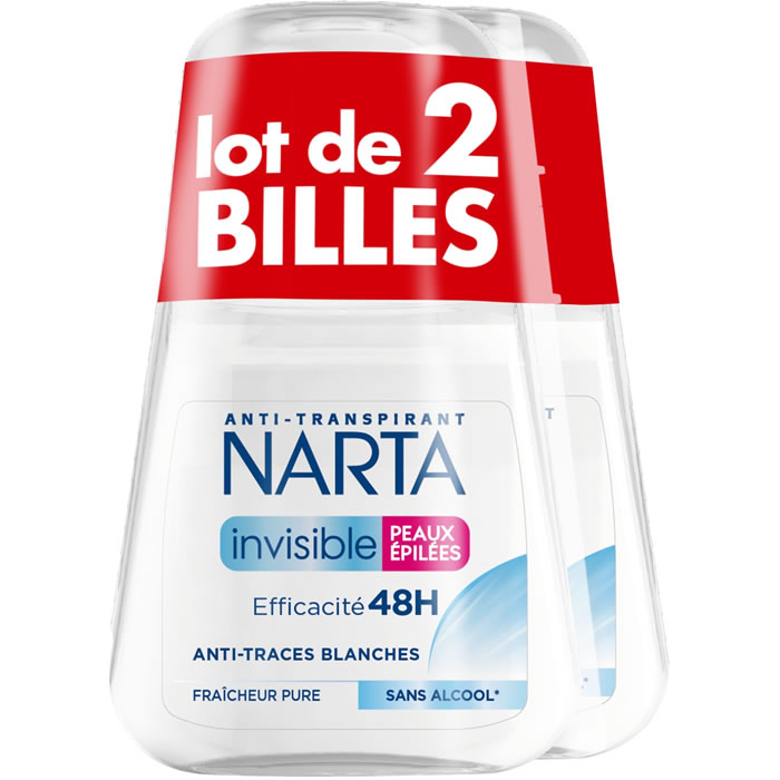 NARTA Déodorant bille anti-traces peaux épilées 48h