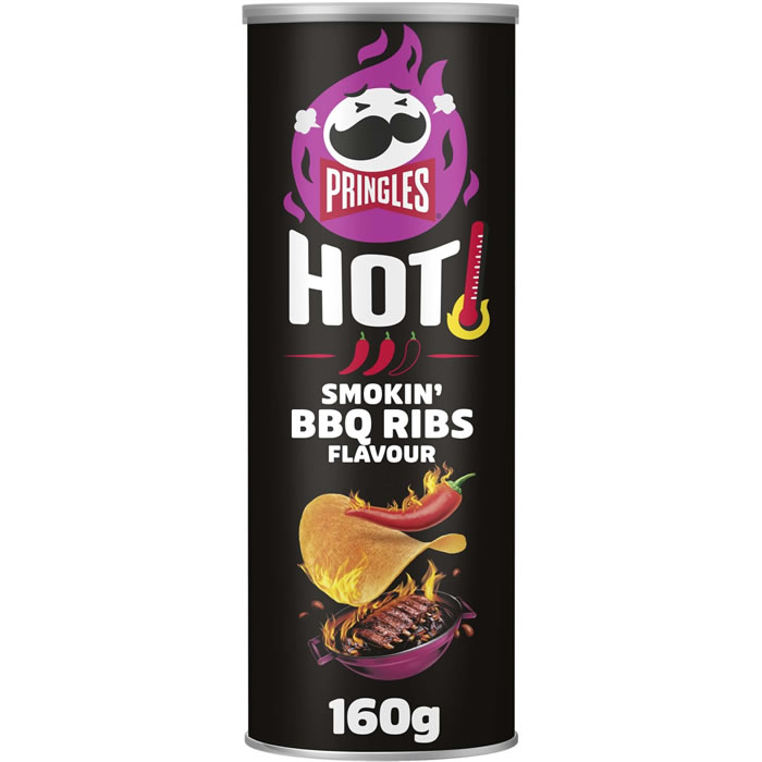 PRINGLES Hot Smoky BBQ Ribs Chips tuiles saveur spicy