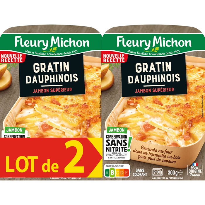 FLEURY MICHON Gratin dauphinois au jambon