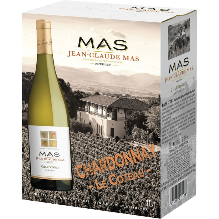 PAYS D'OC Chardonnay Le Coteau Vin blanc sec IGP