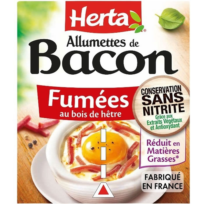 HERTA Allumettes fumées de bacon sans nitrite