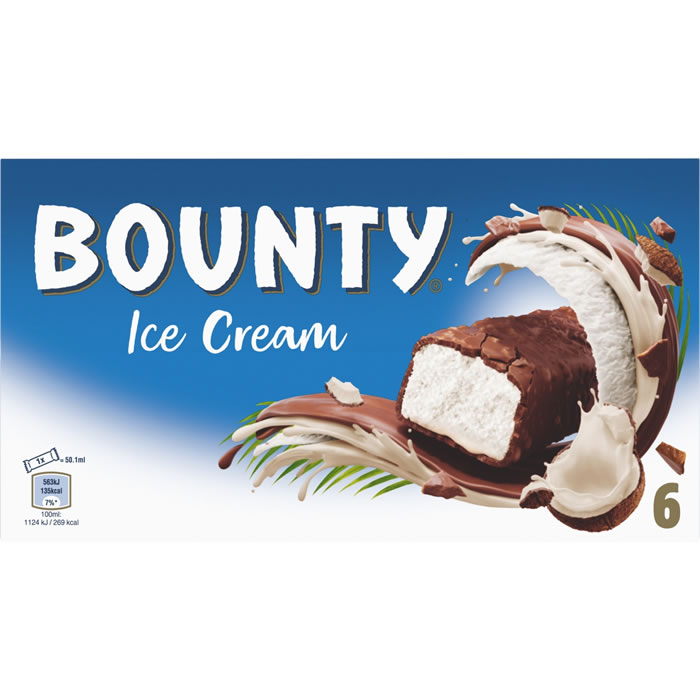 BOUNTY Ice Cream Barres chocolatées glacées à la noix de coco