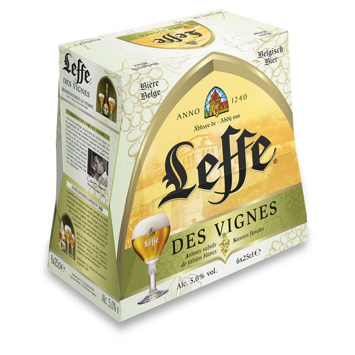 LEFFE Bière belge Des vignes, aromatisée aux raisins blancs