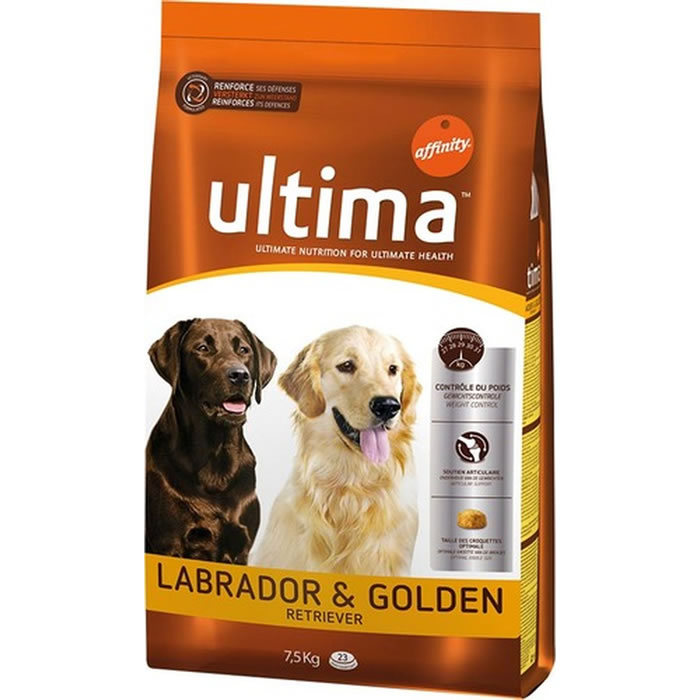 ULTIMA Labrador et golden Croquettes pour chien +10kg au poulet