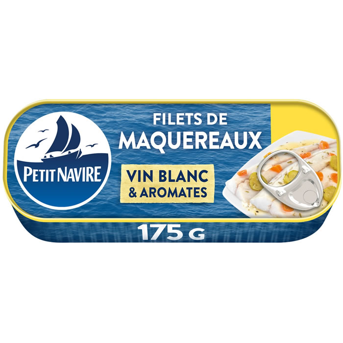 PETIT NAVIRE Filets de maquereaux marinés au vin blanc aux aromates