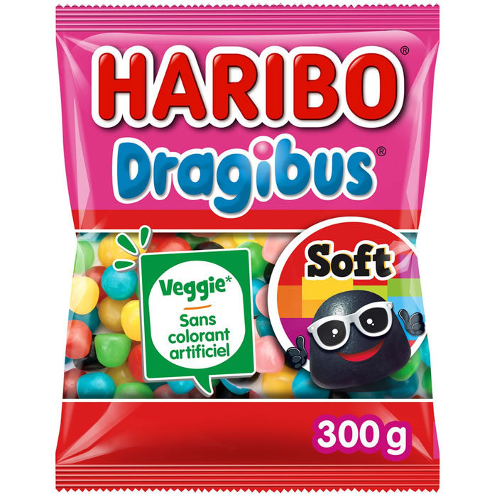 HARIBO Dragibus Soft Bonbons dragéifiés aux fruits