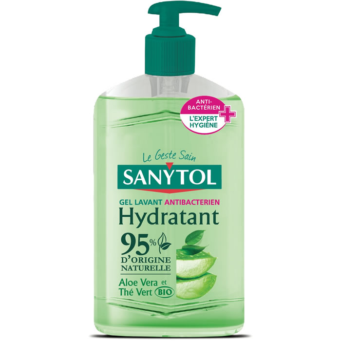 SANYTOL Gel lavant mains anti-bactérien à l'aloe vera et thé vert