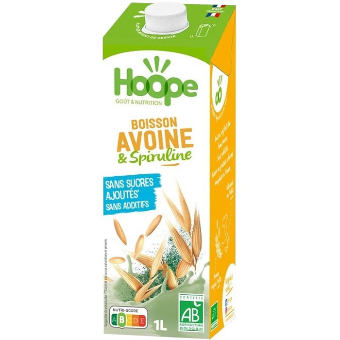 HOOPE Boisson végétale à l'avoine et spiruline bio
