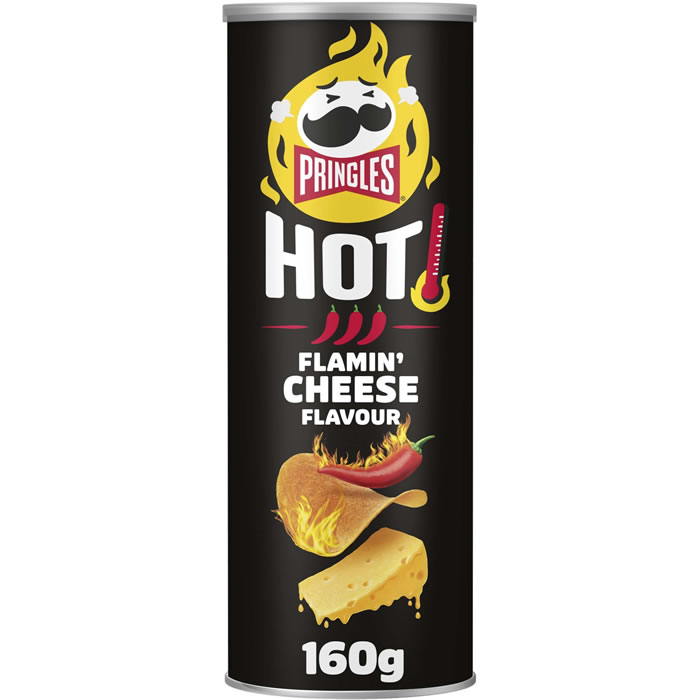 PRINGLES Hot Flamin Cheese Chips tuiles saveur fromage et piment