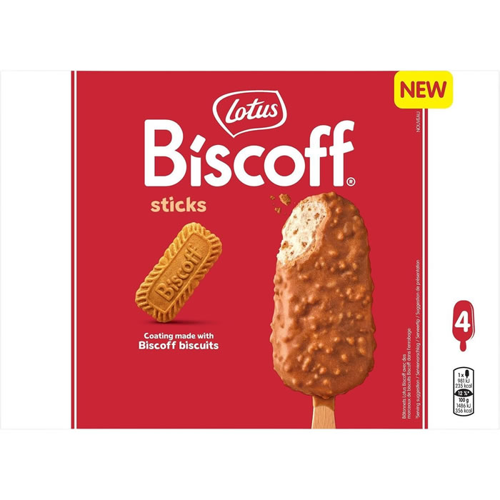 LOTUS Biscoff Bâtonnets glacés vanille et spéculoos