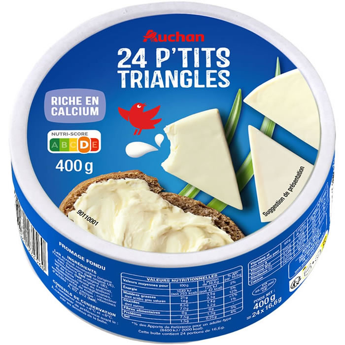 AUCHAN P'tits Triangles Spécialité fromagère fondue