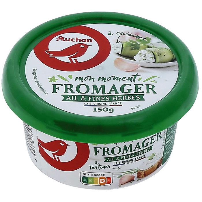 AUCHAN Fromage à tartiner ail & fines herbes