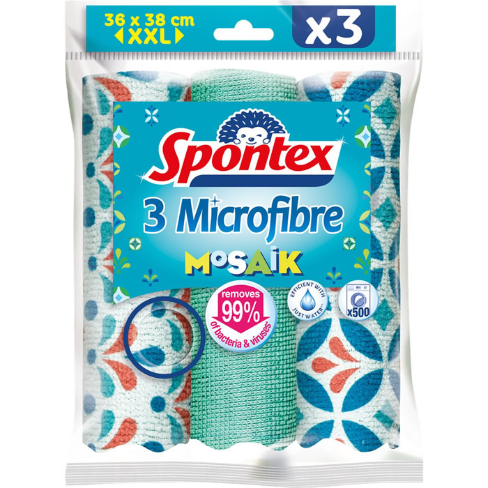 SPONTEX Mosaik Lavettes XL 100% microfibre