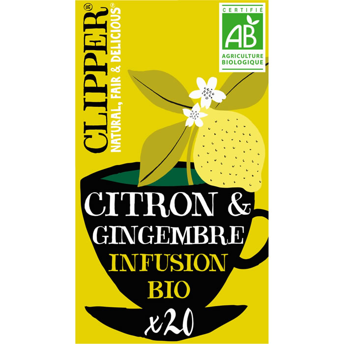 CLIPPER® Infusion de citron gingembre bio