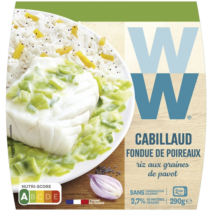 WEIGHT WATCHERS : Riz, cabillaux et fondue de poireaux micro-ondes