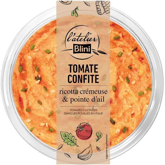 L'ATELIER BLINI Tomates des Pouilles et ricotta crémeuse