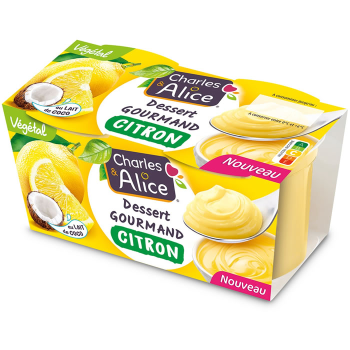 CHARLES&ALICE Dessert végétal au lait de coco et citron