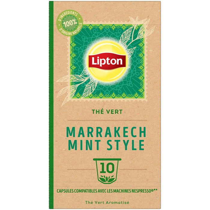 LIPTON Capsules de thé vert à la menthe Marrakech