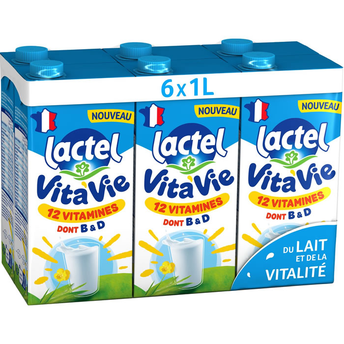 LACTEL Vita Vie Lait vitaminé 1% M.G UHT