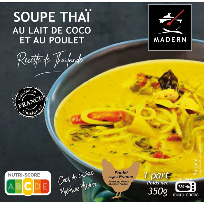 MADERN Soupe thai au lait de coco et au poulet