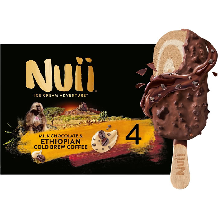 NUII Bâtonnets glacés café, chocolat au lait et amandes