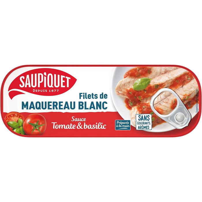 SAUPIQUET Filets de maquereaux blanc à la sauce tomate et basilic