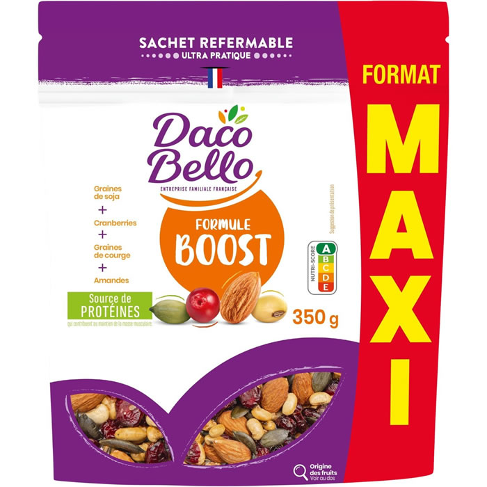DACO BELLO Mélange amandes, cranberries, graines de soja et courge