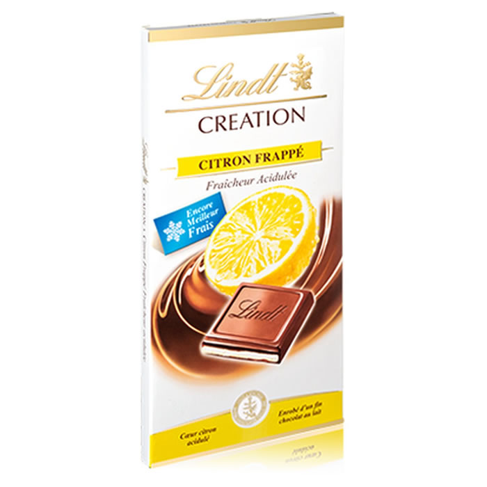 LINDT Création Tablette de chocolat au lait au citron