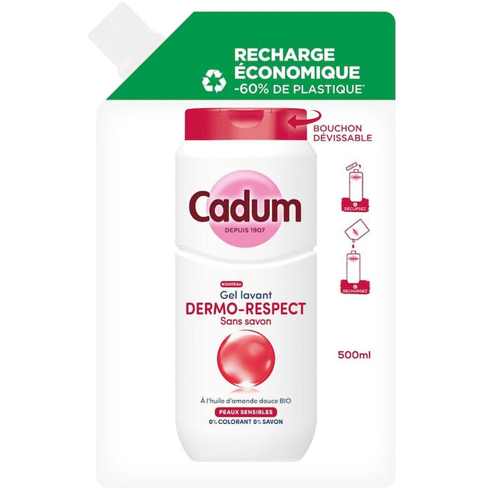 CADUM Dermo-respect Recharge gel douche sans savon