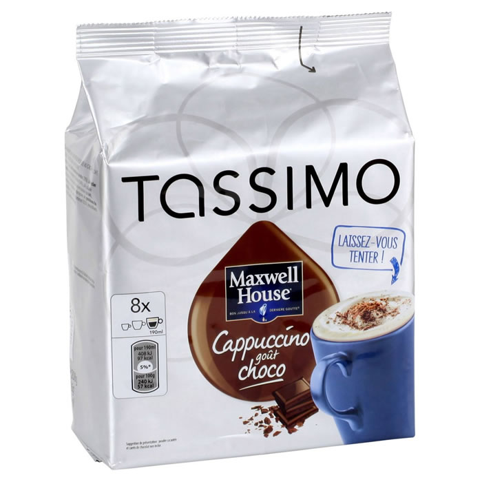 TASSIMO Maxwell House Dosettes de cappuccino goût chocolat