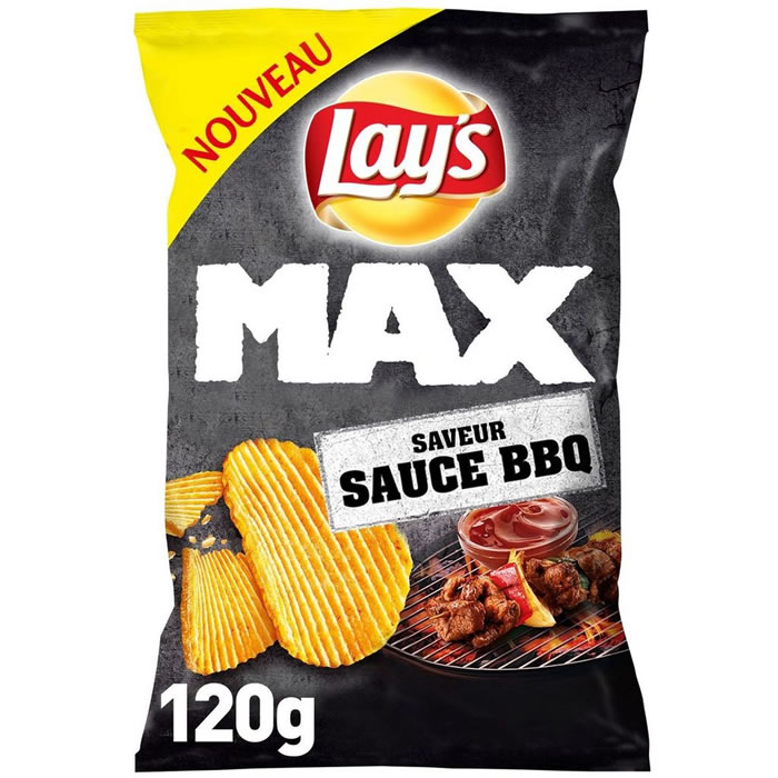 LAY'S Chips ondulées saveur barbecue
