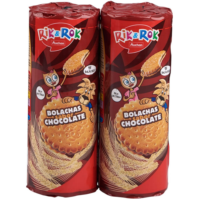 AUCHAN Rik & Rok Biscuits fourrés au chocolat