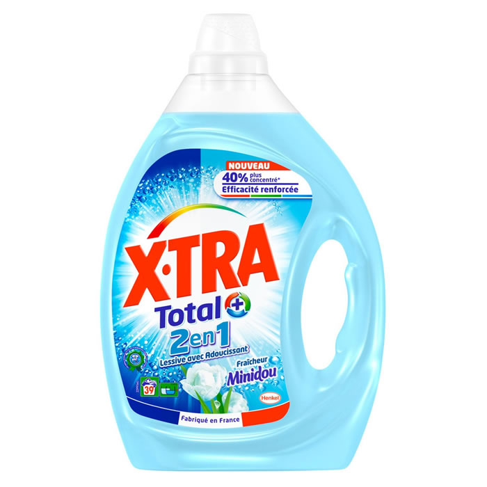 X-TRA Total + Lessive liquide 2 en 1 avec adoucissant