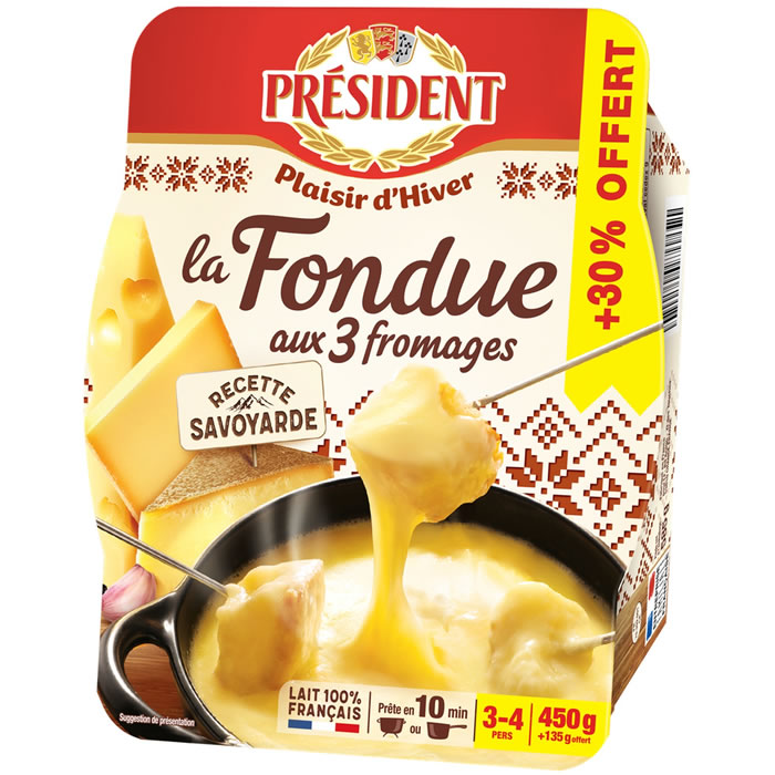 PRESIDENT Fondue aux 3 fromages