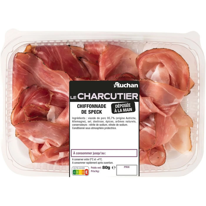 AUCHAN Le Charcutier Jambon speck en chiffonnade